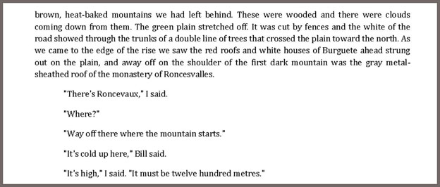 Novel excerpt - Burguete